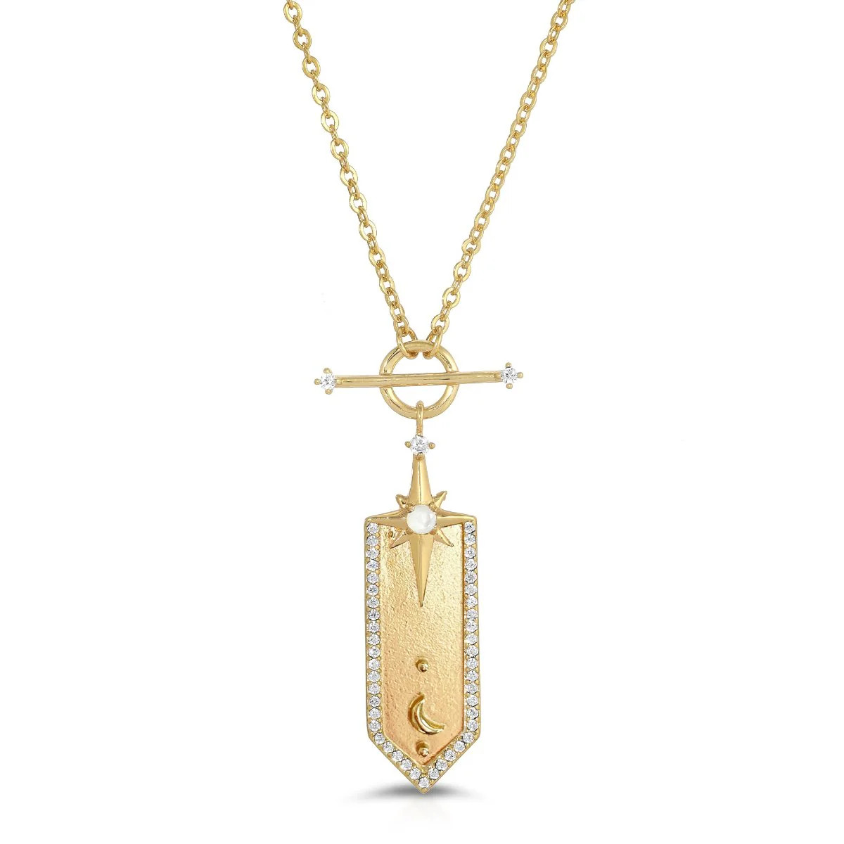 Galaxy Pendant- Golden | Elizabeth Stone Jewelry
