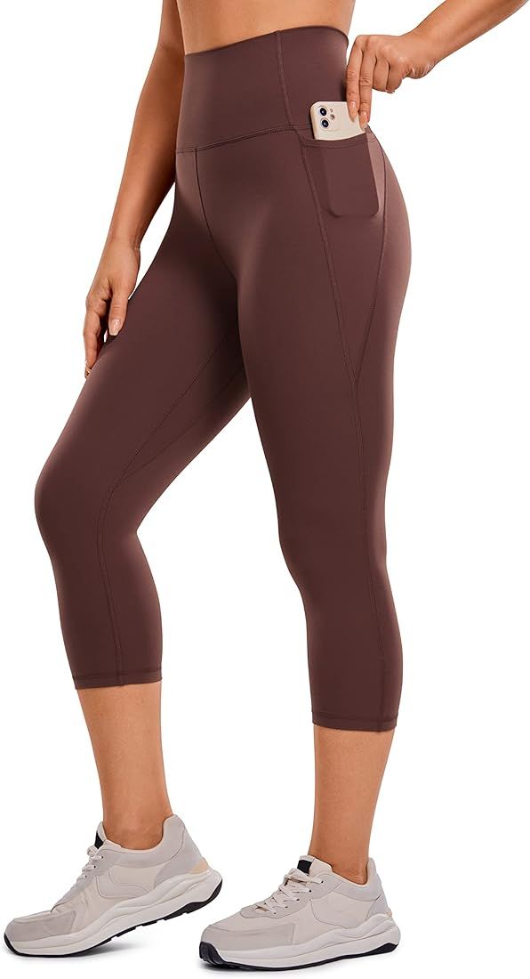 CRZ YOGA Womens Butterluxe Workout Capri Leggings with Pockets 21 Inches - High Waisted Gym Athle... | Amazon (US)