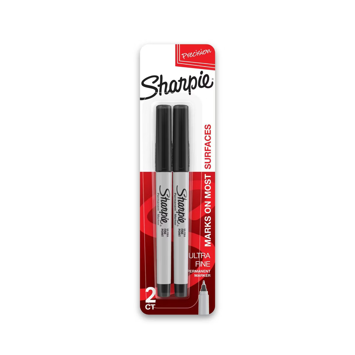 Sharpie 2pk Permanent Markers Ultra Fine Tip Black: Thin Sharpie Pen, Quick Drying, Water-Resista... | Target