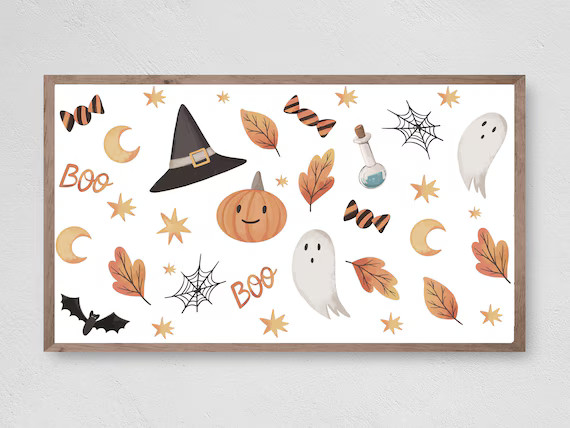 Samsung Frame TV Art Halloween Cute Halloween Decor Frame TV - Etsy | Etsy (US)