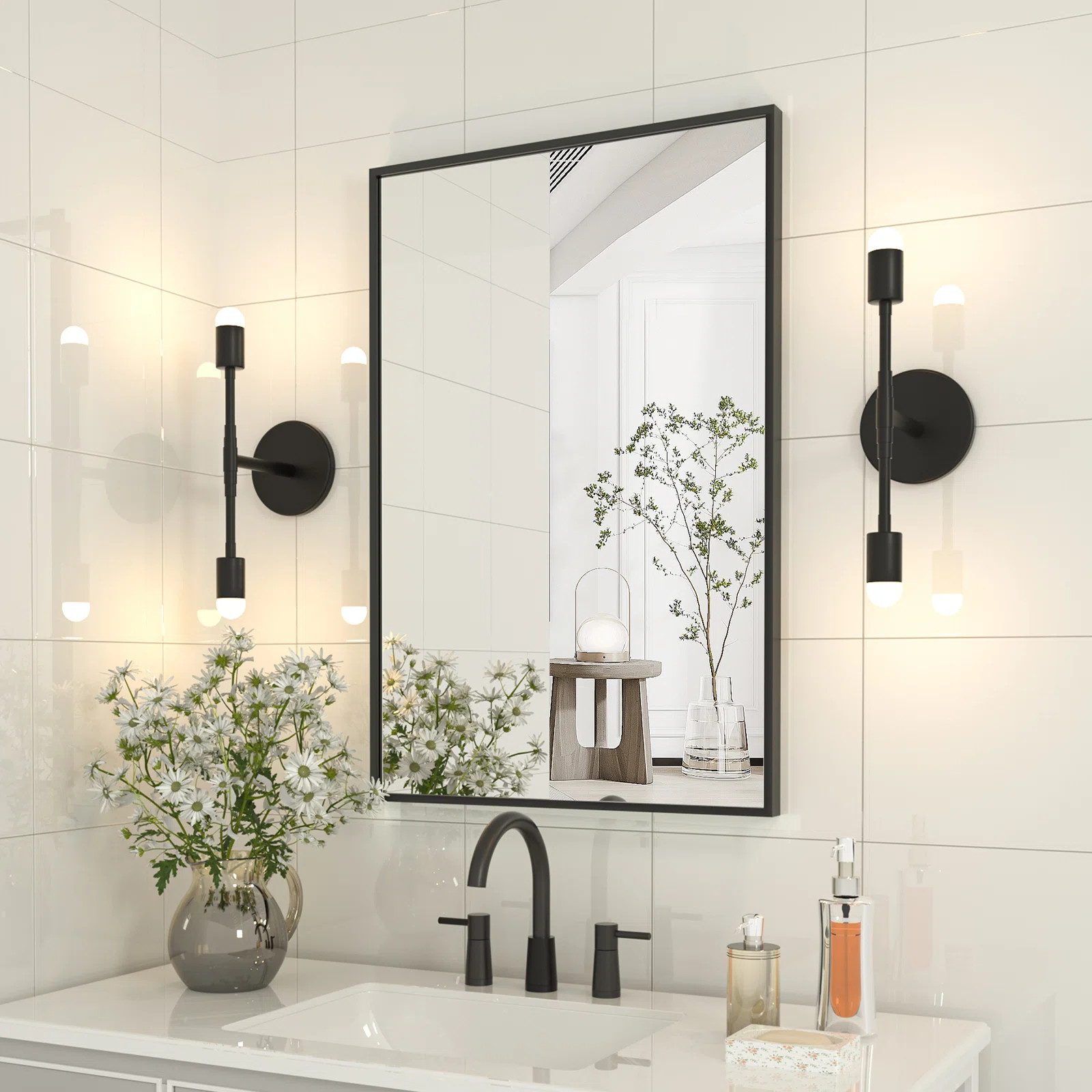 Zipcode Design™ 24" x 36" Metal Rectangle Wall Mirror & Reviews | Wayfair | Wayfair North America