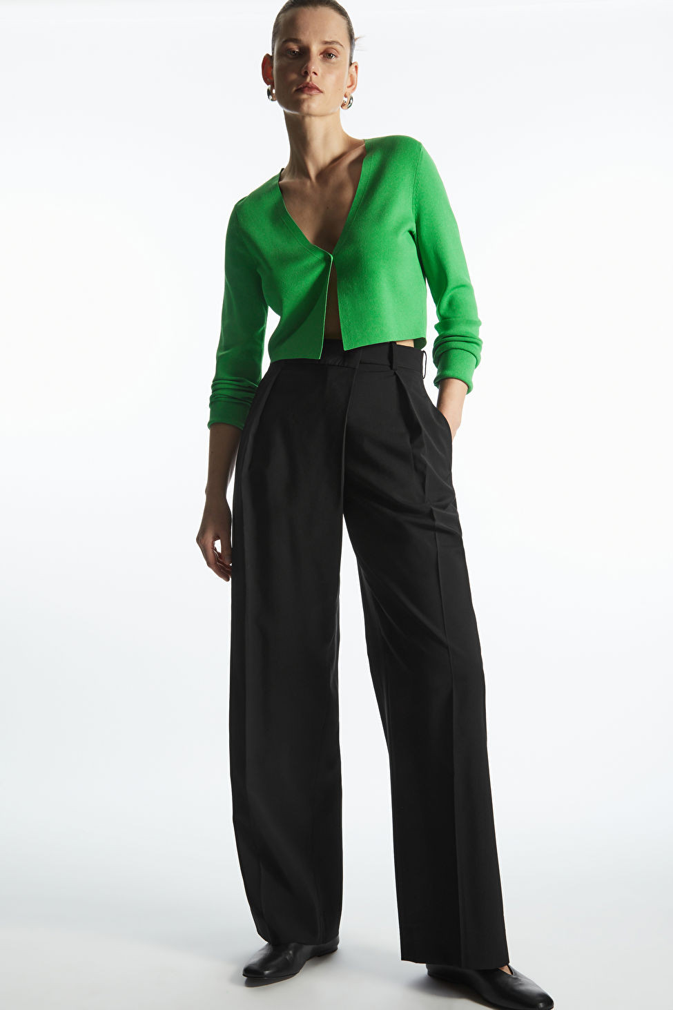 MINIMAL CROPPED V-NECK CARDIGAN | COS UK