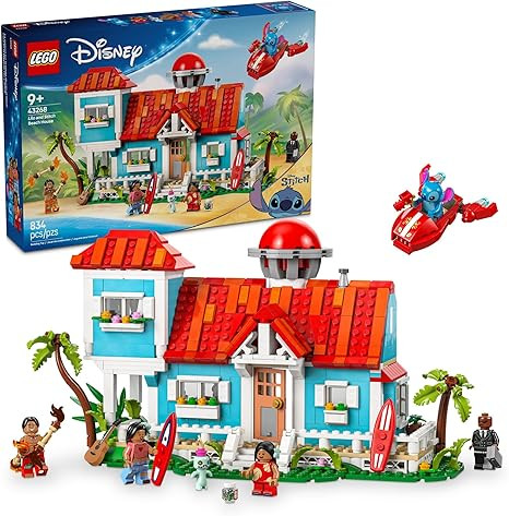 LEGO Disney Lilo and Stitch Beach House Toy - Building Playset for Kids, Girls and Boys, Ages 9+ ... | Amazon (US)