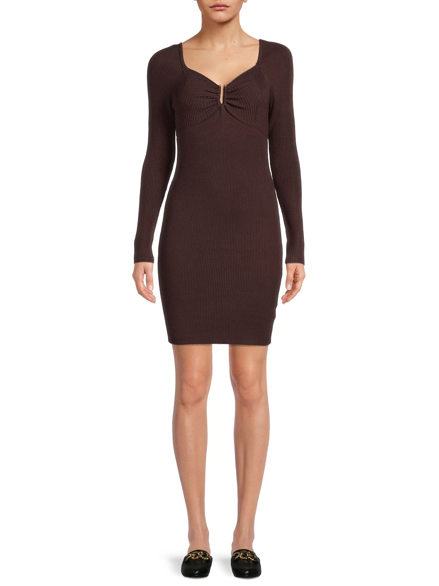 Madden NYC Women's and Junior's Sweater Dress with Long Sleeves - Walmart.com | Walmart (US)