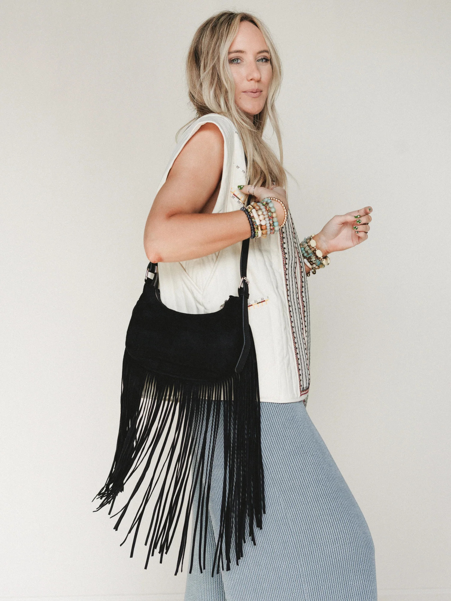High West Fringe Bag - Black | Three Bird Nest