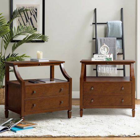 Two pack transitional nightstands. Has a pull out tray for additional storage! Two drawers and a USB port make these a great buy! From wayfair 



#LTKStyleTip #LTKHome #LTKSaleAlert