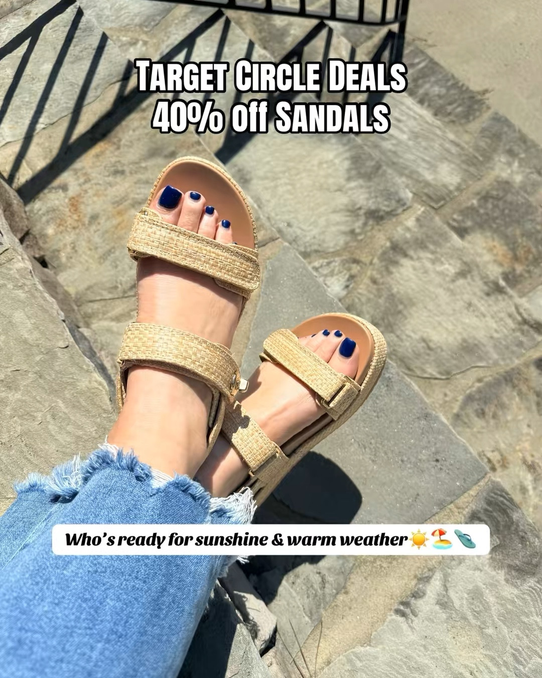 40% off Target’s Sandals with Target Circle Deal Days today only (3/27)! @Target 
#sandals #summerdandals #jellysandals #beachsandals #raffiasandals #platformsandals #slides #summermules #balletflats #casualsandals #LTKOver50 #Momover50


#LTKTravel #LTKSaleAlert #LTKSeasonal