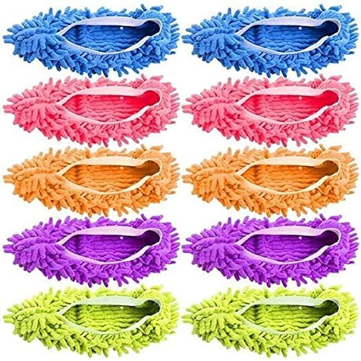 Tamicy Mop Slippers Shoes 5 Pairs (10 Pieces) - Microfiber Cleaning House Mop Slippers Floor Clea... | Amazon (US)