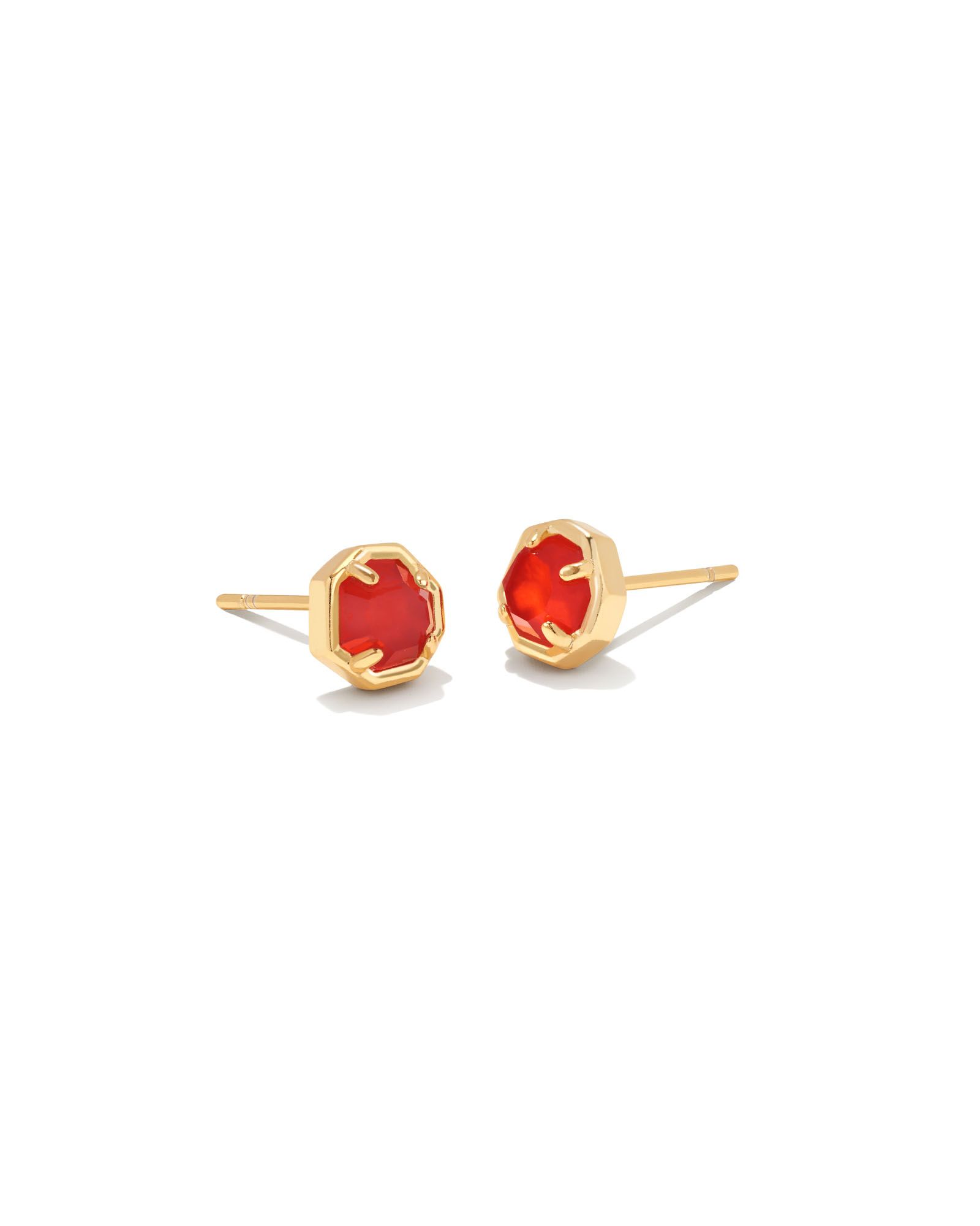 Nola Gold Stud Earrings in Red Illusion | Kendra Scott