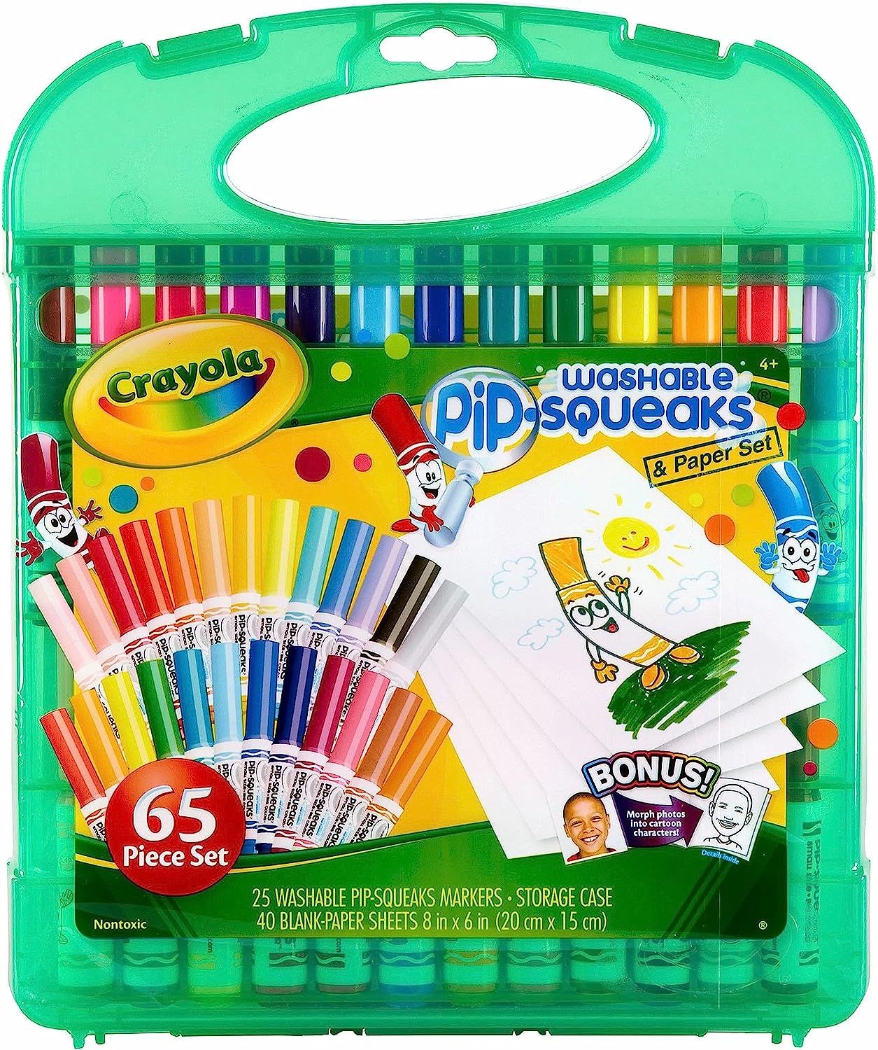 Crayola Pip Squeaks Marker Set (65ct), Washable Markers for Kids, Kids Art Supplies, Holiday Gift... | Amazon (US)