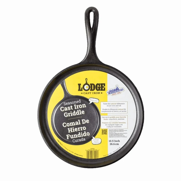 Lodge 10.5" Seasoned Cast Iron Griddle/Comal | Walmart (US)