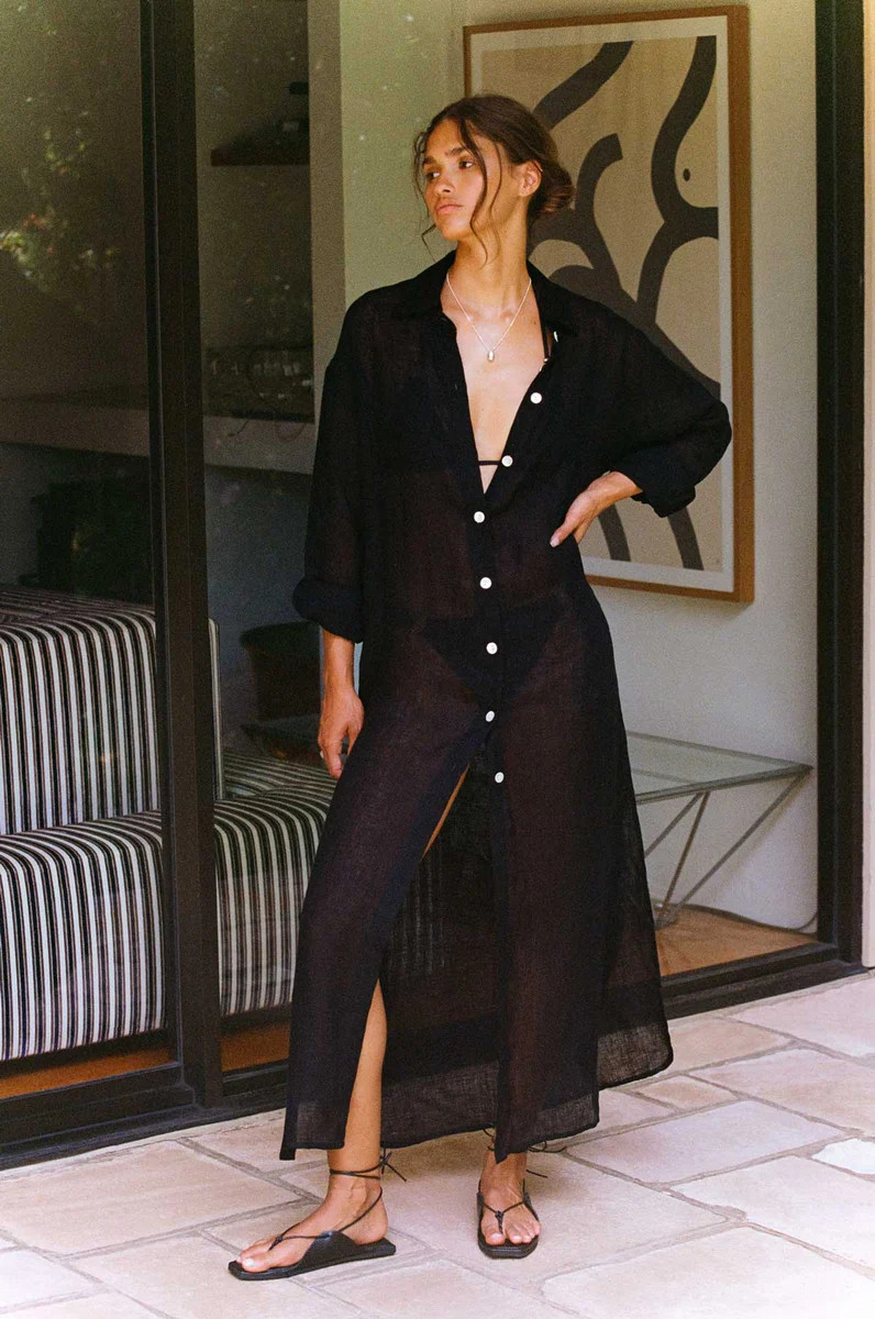 Vitamin A Playa Maxi Black EcoLinen | Vitamin A