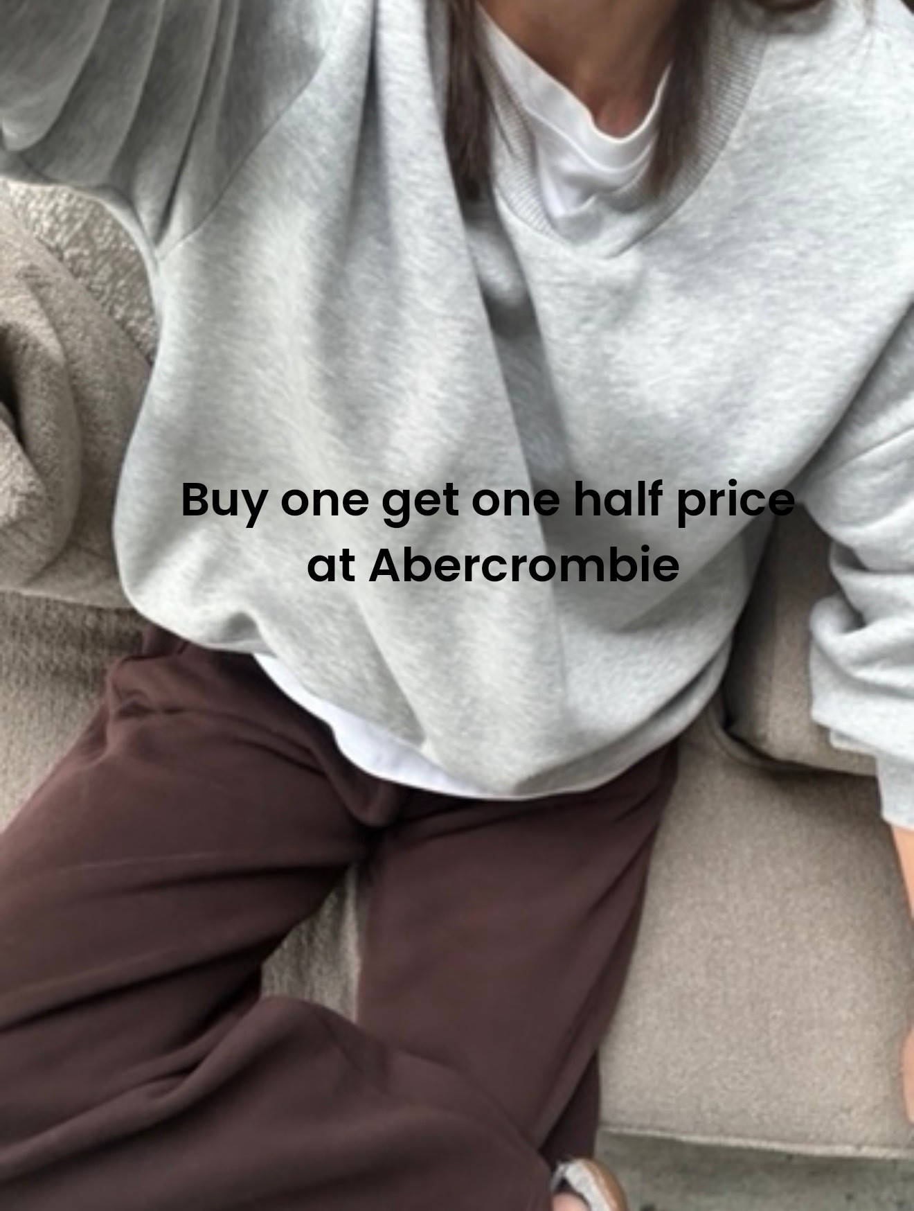 Not only are my favourite (I wear them so the time) joggers finally back in stock, Abercrombie have a ‘buy one get one half price’ promotion at the moment.
I’ve linked all my faves for you x

#LTKxAFSale #LTKspring #LTKstyletip