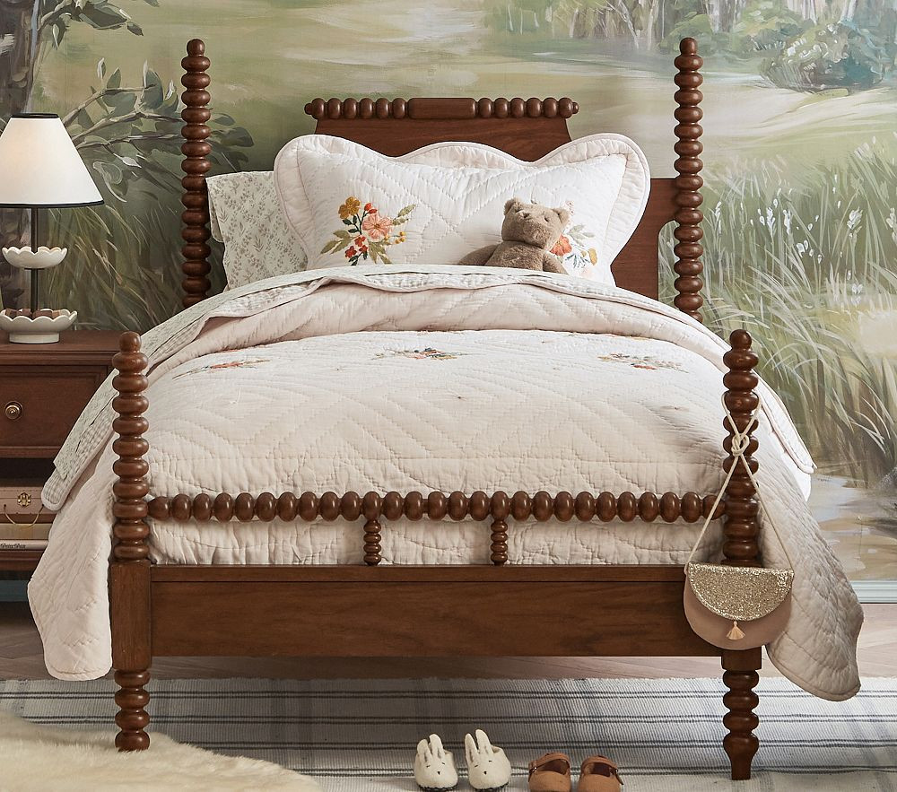 Chris Loves Julia Turned Wood Bed | Pottery Barn Kids