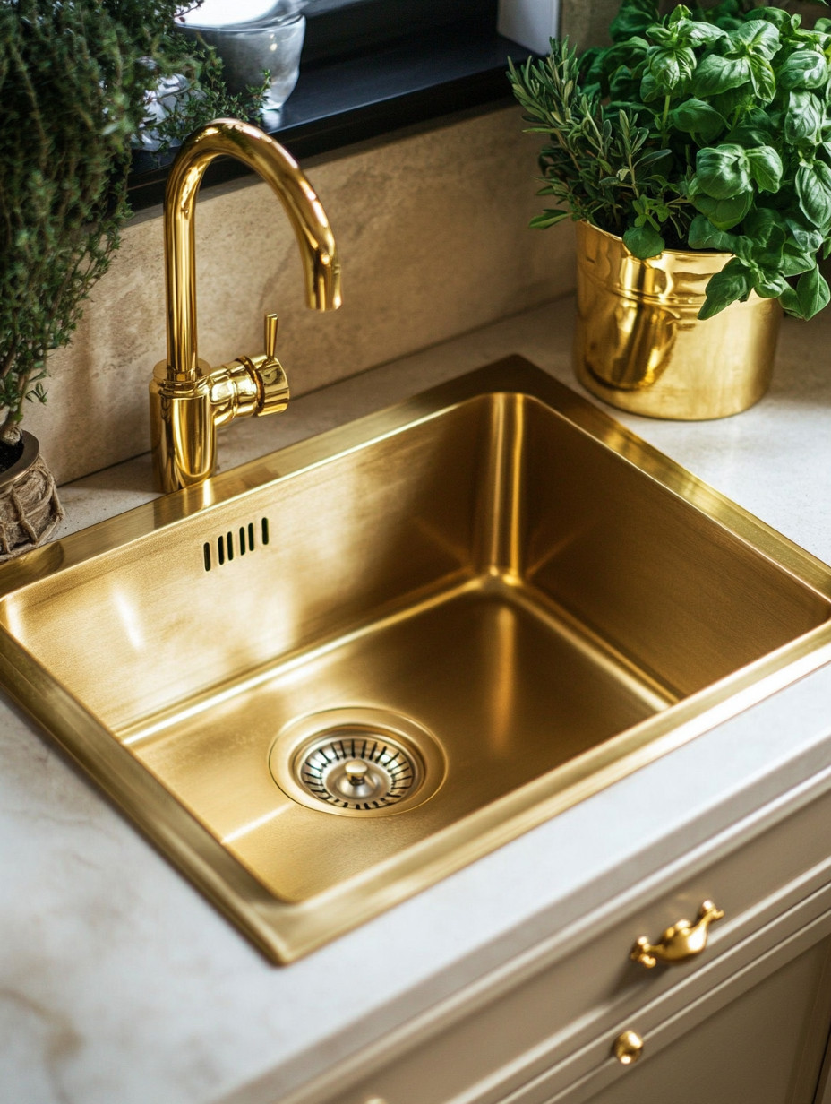 Gold is more than a glamorous finish—it’s a design choice that brings warmth, balance, and timeless elegance into your kitchen.

A gold sink and matching gold faucet instantly elevate any kitchen, adding a soft, luxurious glow that never feels trendy or overdone. Gold naturally carries warmth, while water brings cool, flowing energy. Together, they create a beautiful balance of function and feeling—warmth and calm, strength and fluidity.

This is the kind of detail that makes a kitchen feel intentional and enduring. Paired with marble, stone, or neutral cabinetry, a gold sink becomes a quiet statement piece that feels classic, refined, and forever stylish. Functional, grounding, and undeniably elegant—this is how timeless kitchens are made. 

 #LTKHome