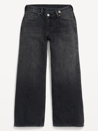 Super Baggy Wide-Leg Crossover Jeans for Girls | Old Navy (US)