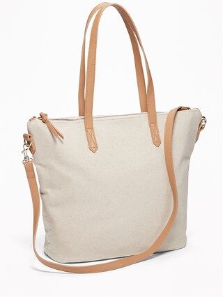 Old Navy Womens Canvas Tote For Women Natural White Size One Size | Old Navy US