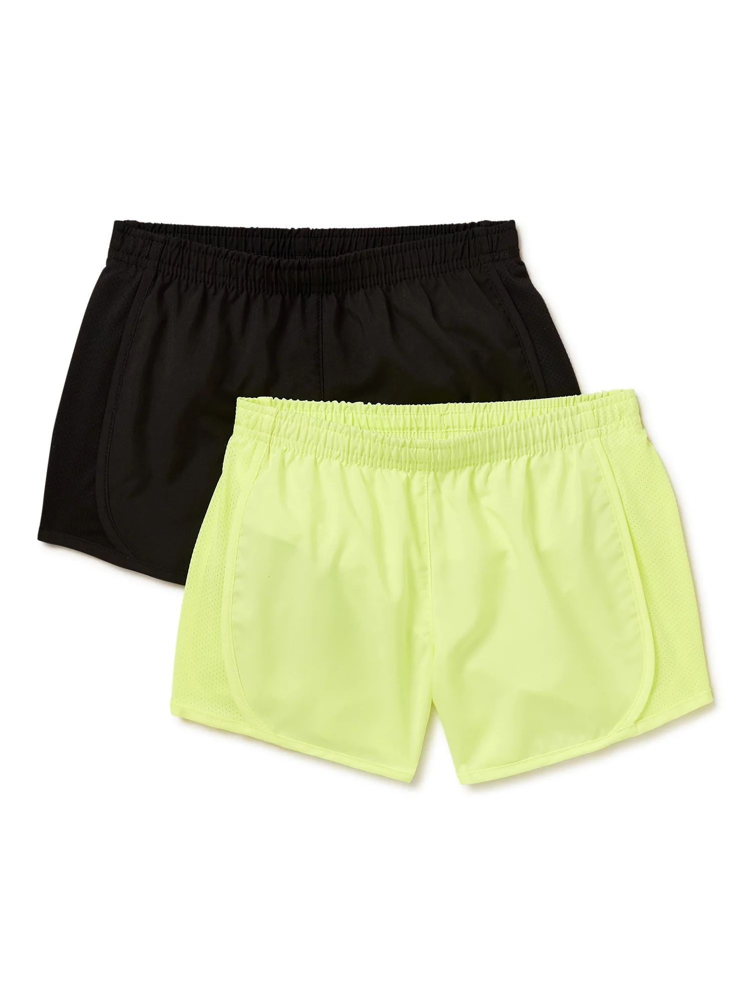 Athletic Works Girls' Active Running Shorts, 2-Pack, Sizes 4-18 & Plus - Walmart.com | Walmart (US)