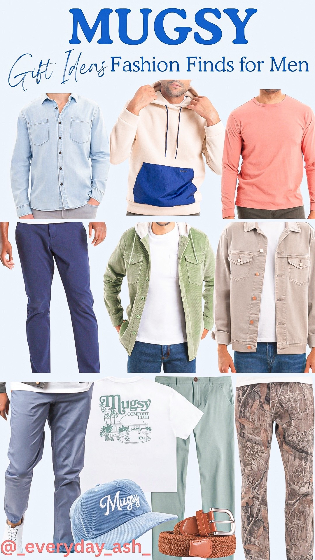 Mugsy for men! 💙
These make a great gift idea for him 🎁


Mens fashion, gift guide, Mens pants, Mens shirts, Mens workwear, spring fashion, graphic tee, denim jacket, jean jacket

#LTKValentine #LTKMens #LTKootd