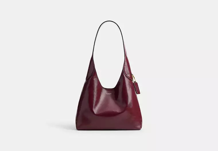 Coach Brooklyn Shoulder Bag 28 - Women's - Brass/dark Cherry | Coach (US)