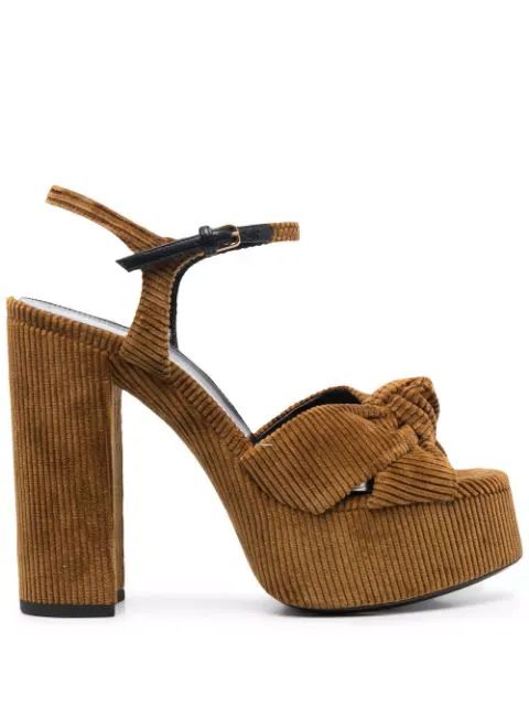 corduroy knot-detail sandals | Farfetch (US)