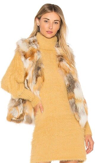 Adrienne Landau Natural Fox Vest in Natural Red Fox | Revolve Clothing