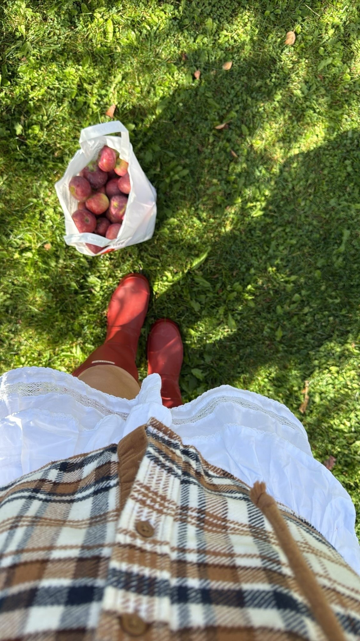 Apple picking fit 🍎

Skirt, skort, boho, red boots, hunter boots, fall fashion, fall boots, postpartum outfit, fall shoes, plaid shirt, plaid jacket 

#LTKSeasonal #LTKFindsUnder100 #LTKShoeCrush