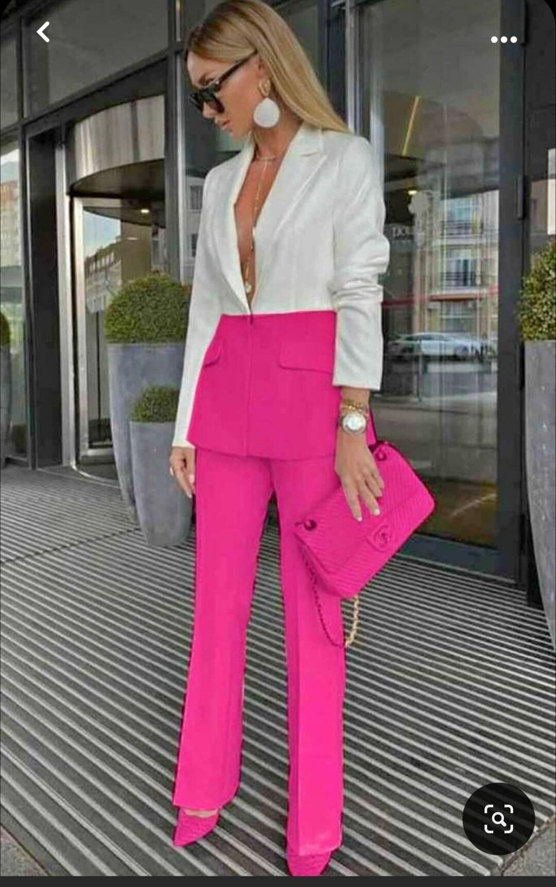 solid corporate women two piece clothing long sleeve satin jacket and wide leg trousers,ladies st... | Etsy (US)