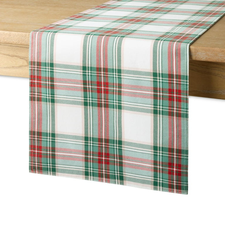 Holiday Time Sherpa Faux Fur Table Runner, Bleached Linen, 14"x72" | Walmart (US)
