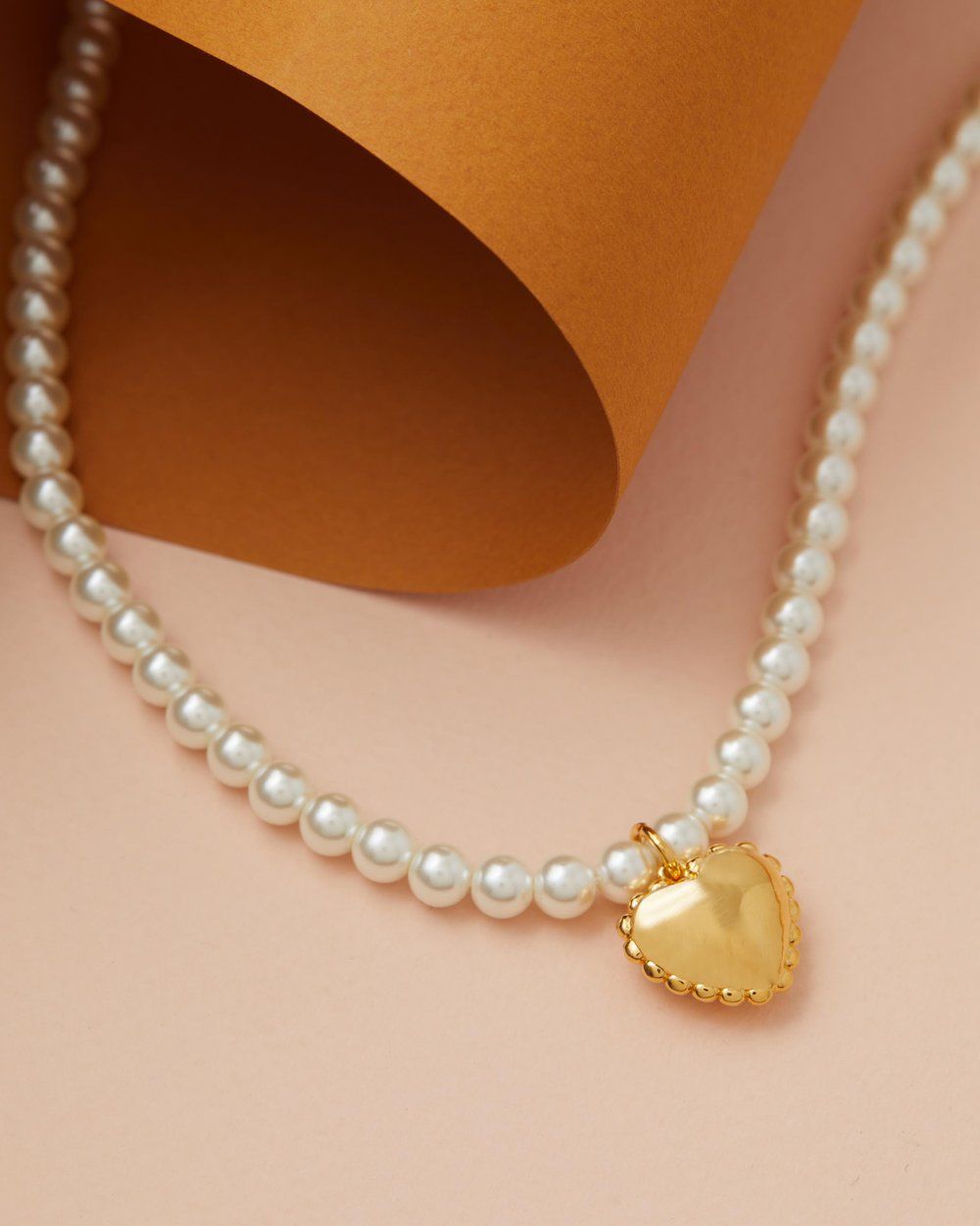 Lace Heart Pearl Necklace | THE ICONIC (AU & NZ)