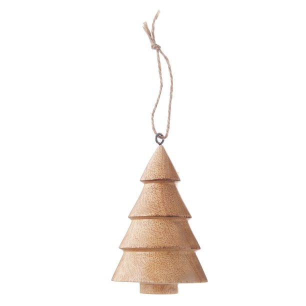 Holiday Time Mango Wood Tree Decorative Christmas Ornament, 5" - Walmart.com | Walmart (US)