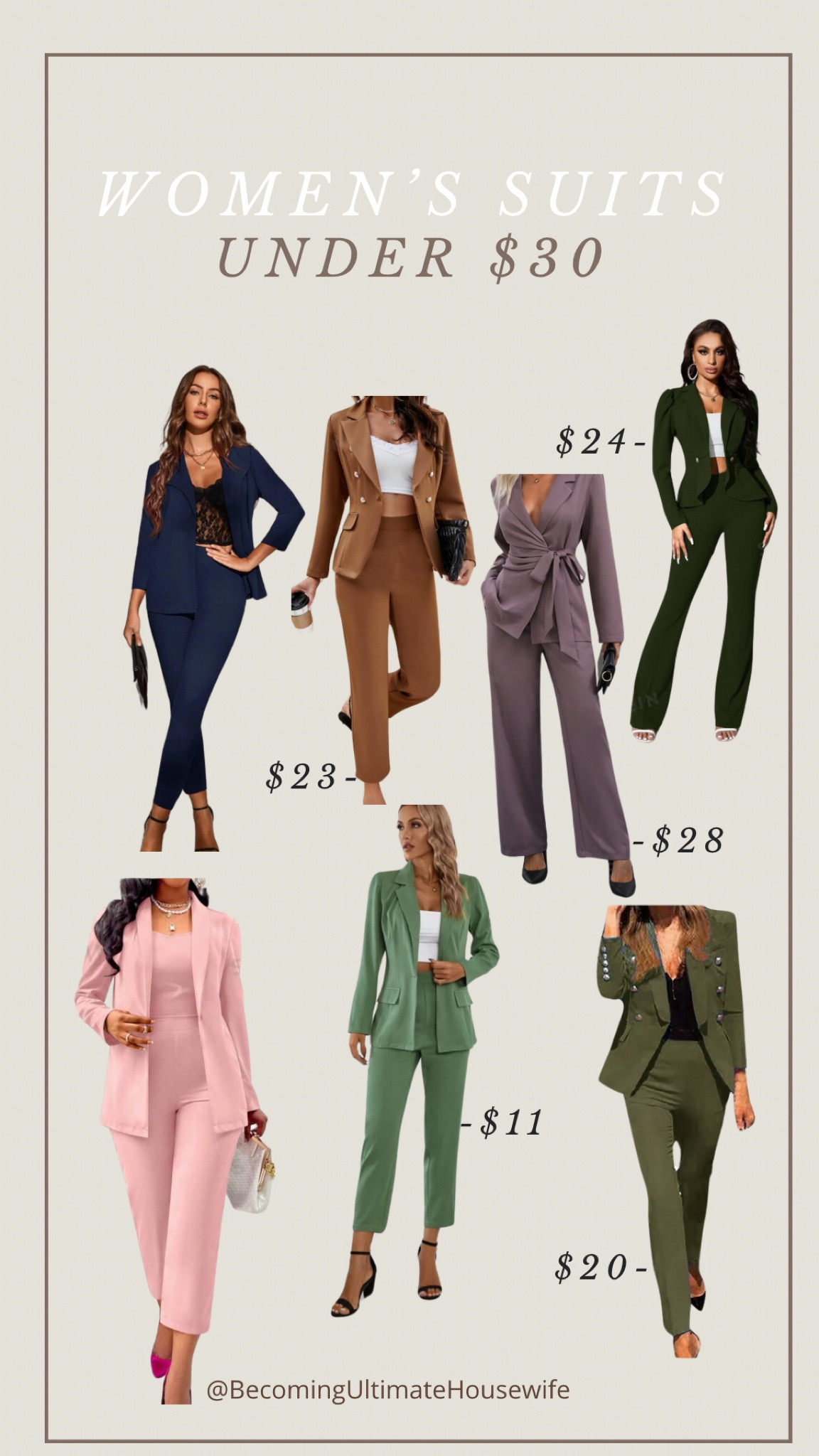 here’s a round up of women’s suits for under $30 from places like Amazon, Walmart and She in. so many different colors and style options available a woman’s pants suit is so important to have in your closet. You can use it for so many different occasions

#LTKfindsunder50 #LTKwedding #LTKworkwear