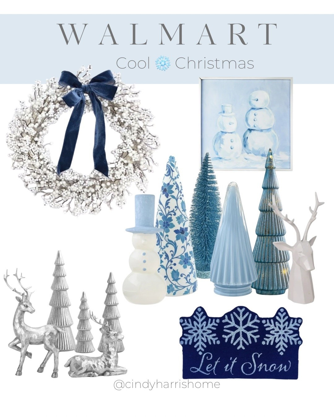 Walmart has plenty of options if you prefer the icy, cool tones for your Christmas decor! ❄️🧊

#LTKHoliday #LTKHome #LTKSeasonal