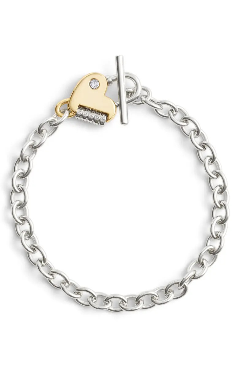 COACH Heart Padlock Flex Chain Bracelet | Nordstrom | Nordstrom