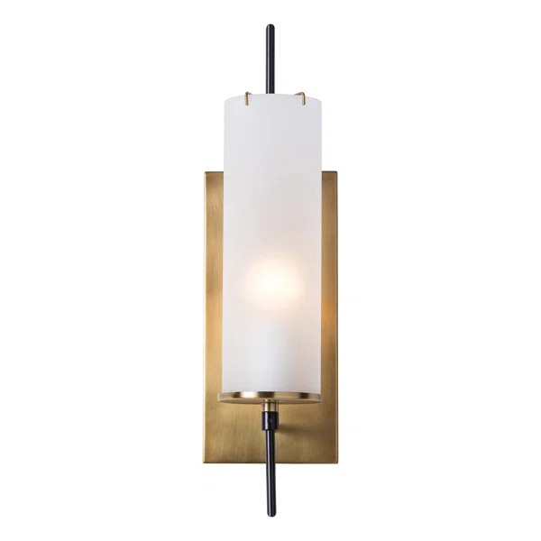 Stefan 1 - Light Vintage Brass Armed Sconce | Wayfair North America