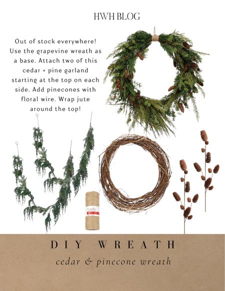 McGee and Co Cedar Pinecone Wreath or the Creative Co-op faux cedar wreath is SOLD OUT EVERYWHERE!

You can DIY it easily! Grab these supplies and make your own for $90 vs. $158!

Cedar wreath, faux cedar and pinecone wreath, front door wreath, oversized wreath, christmas wreath, holiday wreath, christmas front porch


#LTKhome #LTKHoliday #LTKSeasonal