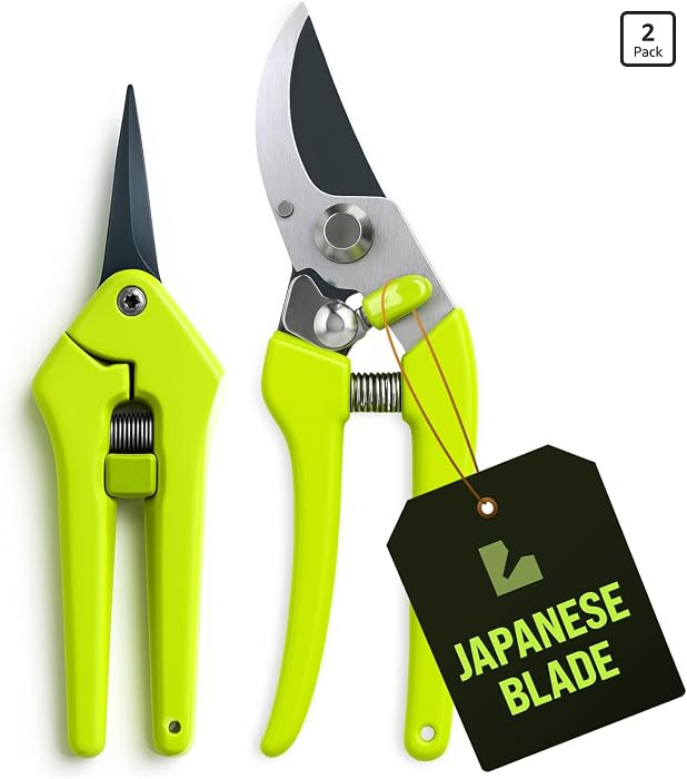 2-Pack Stainless Steel Gardening Scissors, Pruning Shears and Clippers for Gardening | Amazon (US)