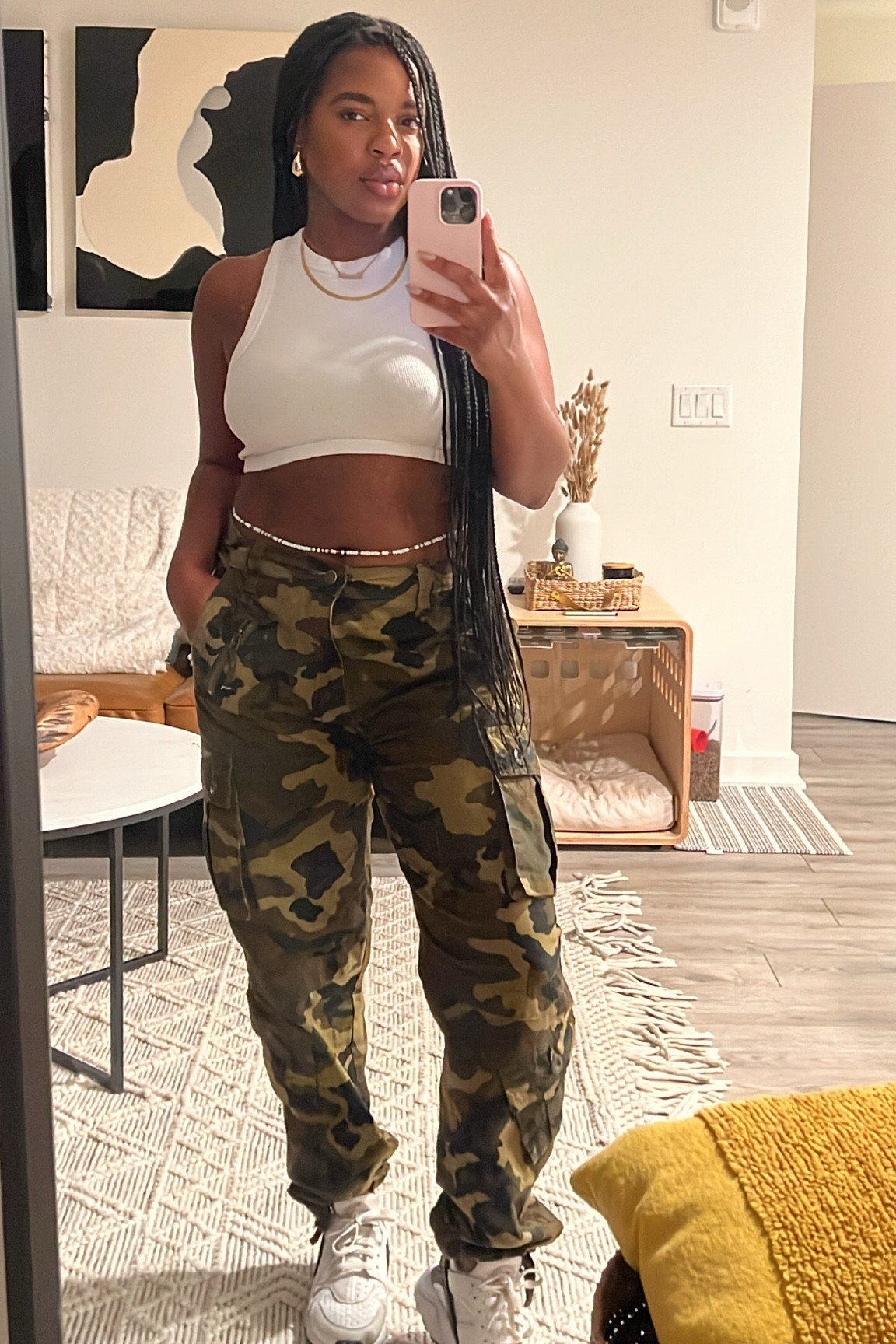 Everything from Amazon medium in the top and a 10 in the cargos 