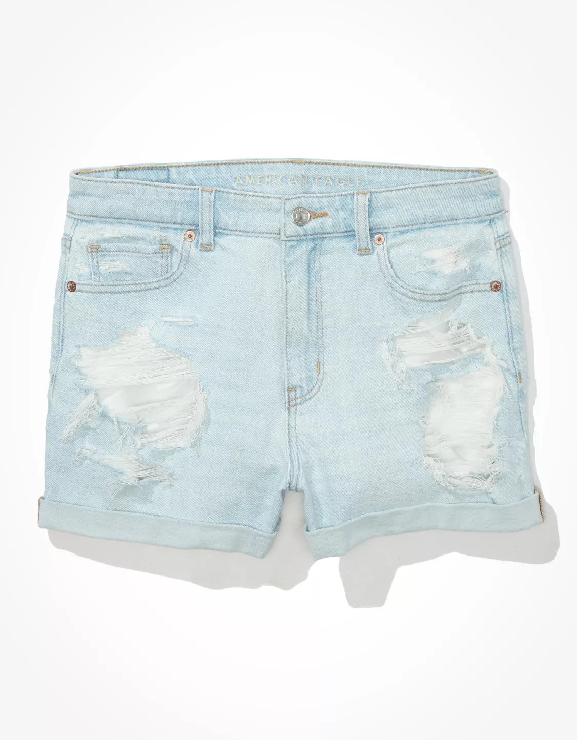 AE Stretch Denim Mom Shorts | American Eagle Outfitters (US & CA)