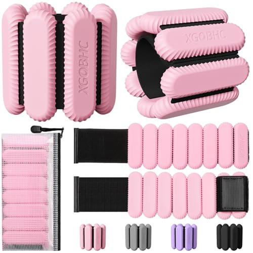 Ankle Weights Set of 2 (2 lb Each), Adjustable Wrist & Ankle Weights for Women Men, Strength Training Wearable Leg Arm Weight for Yoga, Dance, Ballet, Running, Swimming, Gym-Pink | Amazon (US)