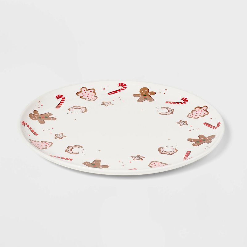 16" Stoneware Holiday Cookies Round Serving Platter - Threshold™ | Target