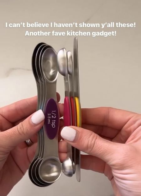 Another fave kitchen gadget from Amazon! Magnetic measuring spoons set with leveler so handy for all your cooking and baking needs! Comes in a ton of colors and even gold! Also, linking magnetic measuring cups these would make an awesome gift or stocking stuffer Christmas birthday housewarming wedding Gift ideas

#LTKhome #LTKFind #LTKunder50