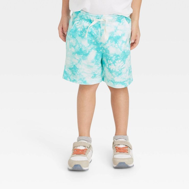 Toddler Boys' Tie-Dye Pull-On French Terry Shorts - Cat & Jack™ Cream | Target