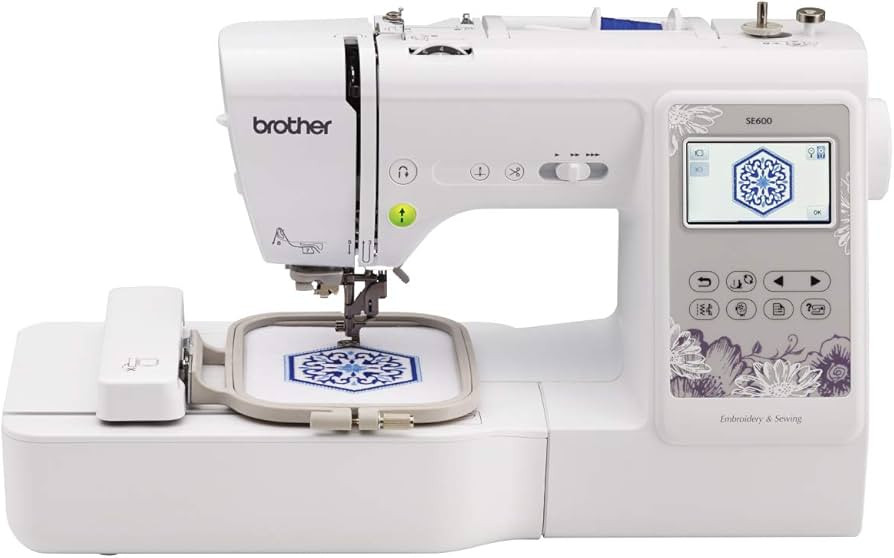 Brother SE600 Sewing and Embroidery Machine, 80 Designs, 103 Built-In Stitches, Computerized, 4" ... | Amazon (US)