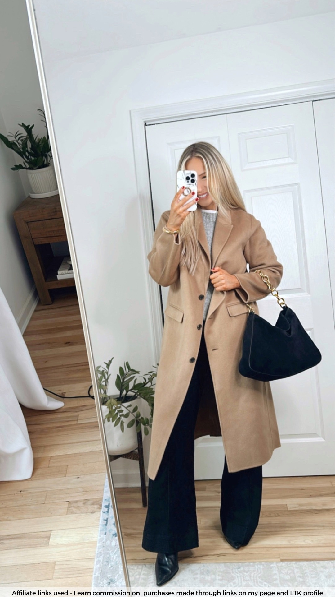 Camel fall coat wool blend classic style 

 Neutral outfit
Capsule wardrobe 