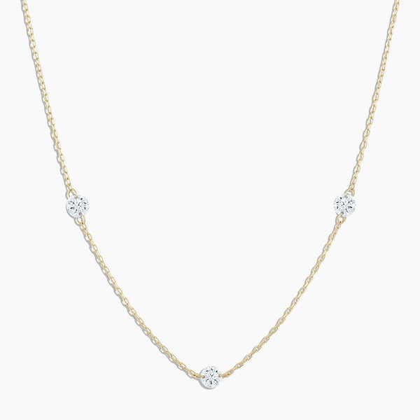 Floating Diamond Stationary Trio Necklace | Gorjana