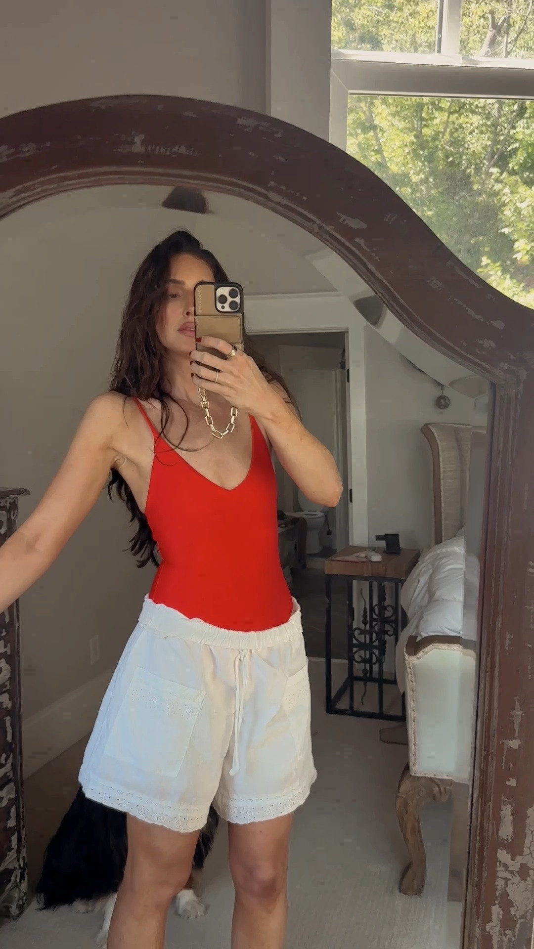 Favorite red one piece swim suit. It is so flattering. Wearing a 4

#LTKSeasonal #LTKSwim