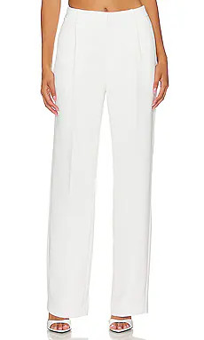 Good American Suiting Column Trouser in Ivory001 from Revolve.com | Revolve Clothing (Global)