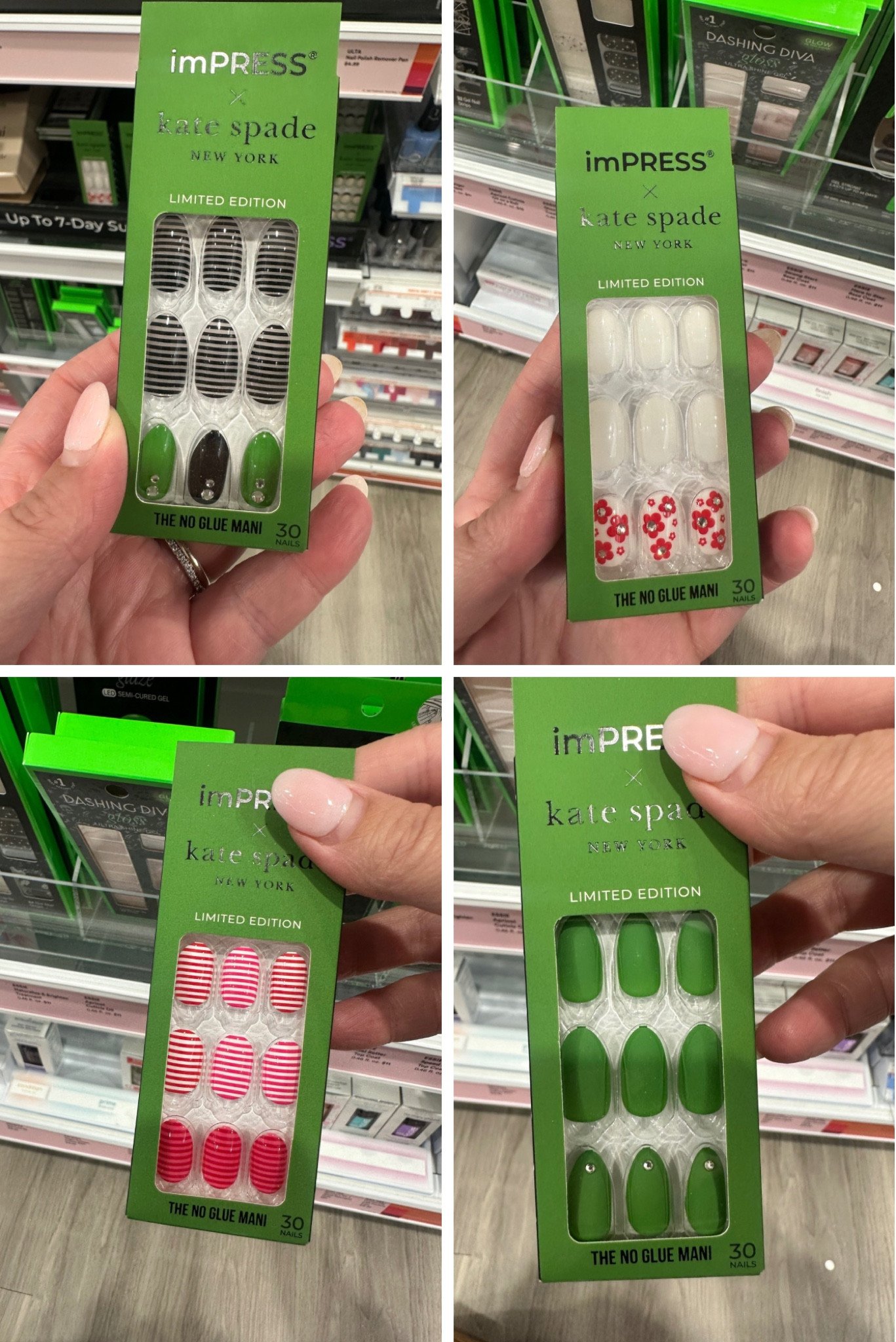 Kate Spade and Impress nail collaboration. These are so cute. I love the black and white and green! 

#LTKFindsUnder50 #LTKBeauty