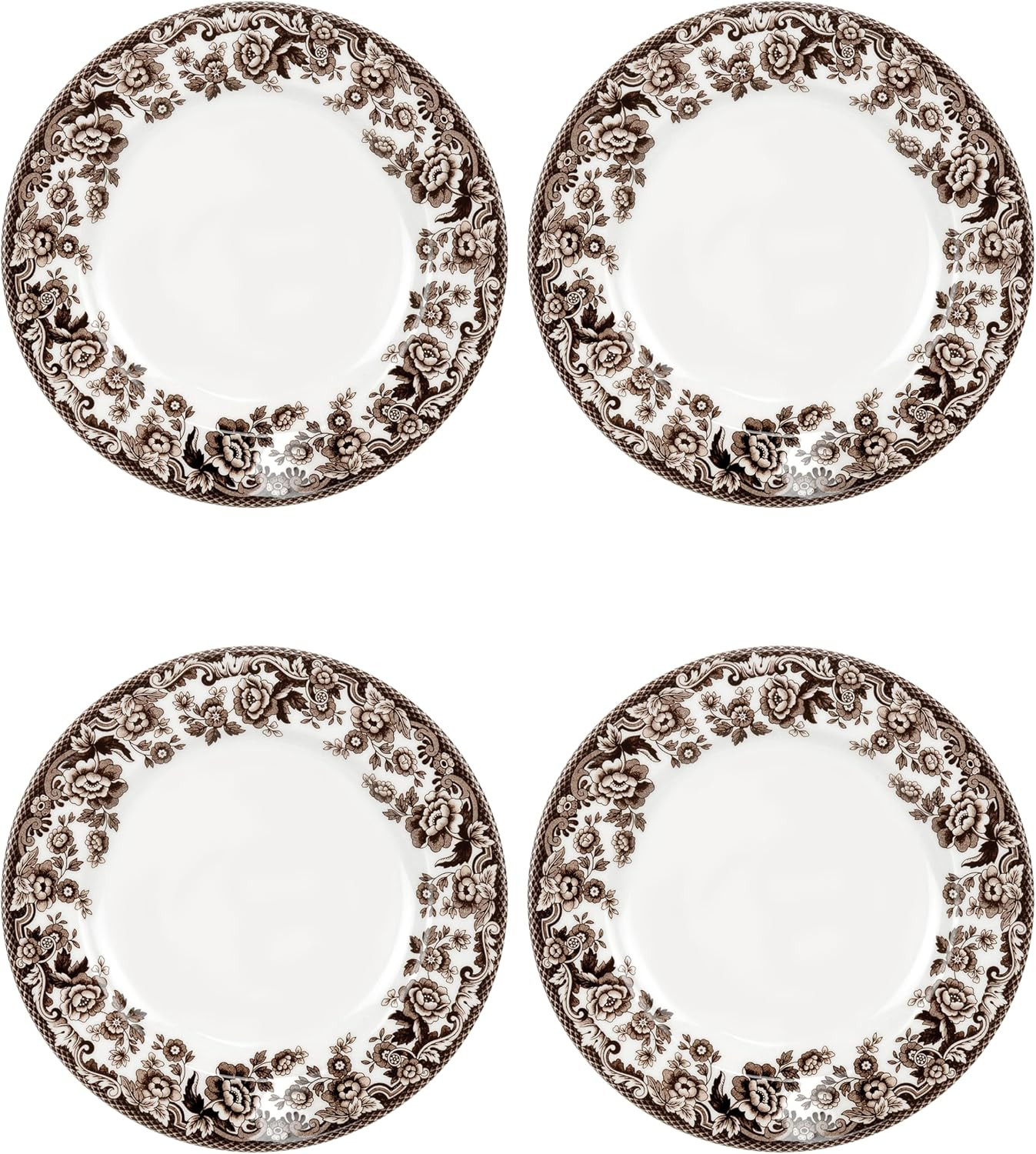 Spode Delamere Salad Plate, Set of 4, 8” | Perfect for Thanksgiving and Other Special Occasions | Made in England from Fine Earthenware | Microwave and Dishwasher Safe | Amazon (US)